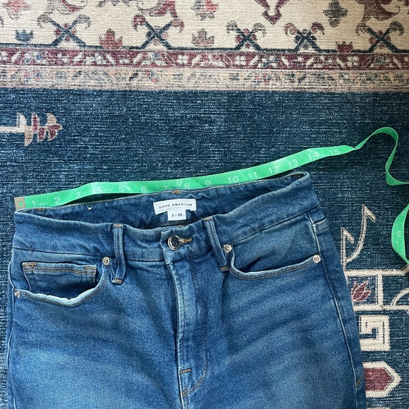 Good American Good Waist Tall Wide Leg High Waist EUC jeans size 2/ 26 - Picture 8 of 8